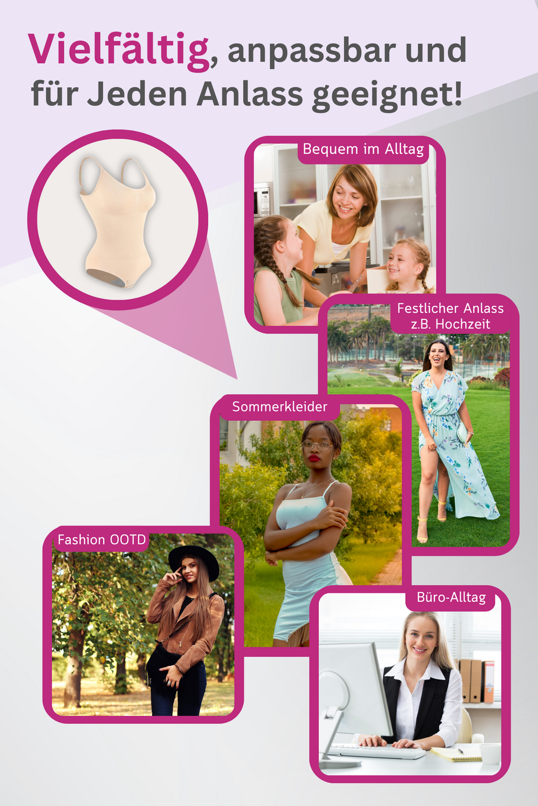 Dein Lieblingsstyle Bundle | Shaping Body mit Panty in Schwarz, Braun & Beige