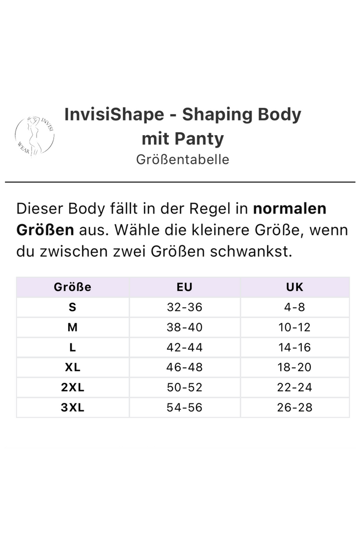 InvisiShape - Shaping Body mit Panty