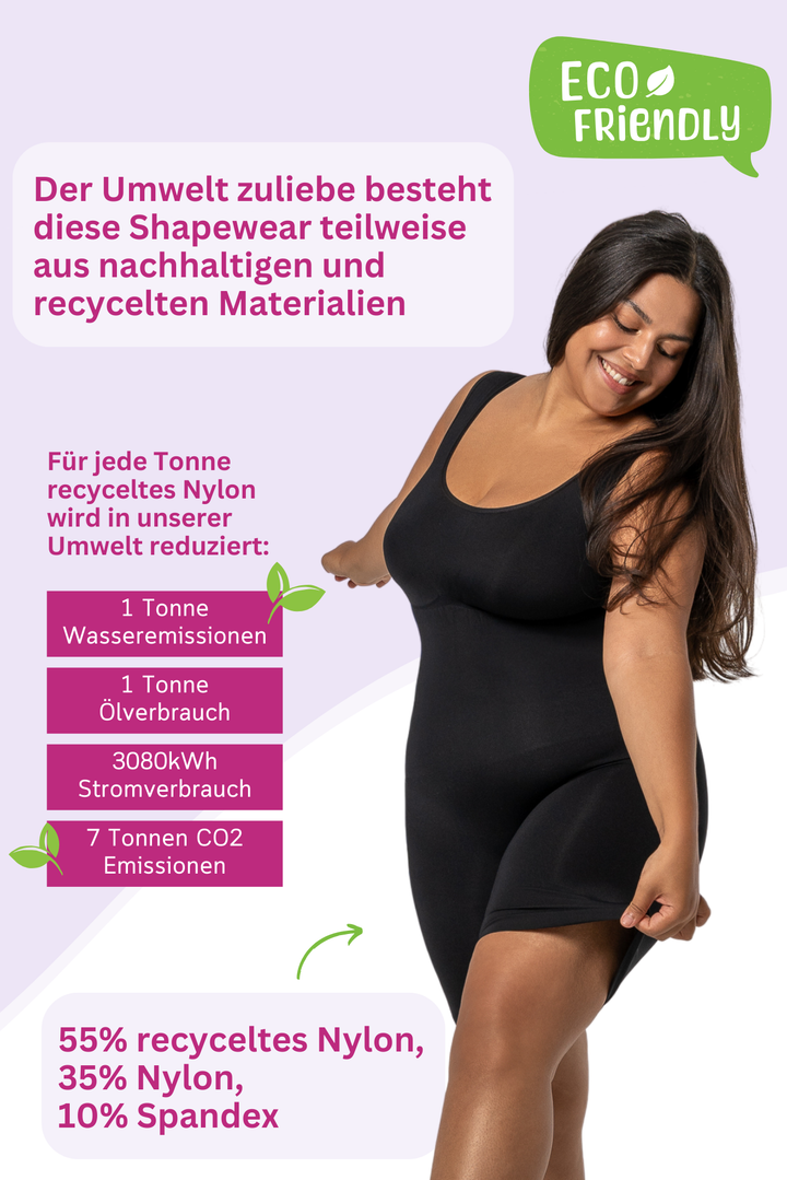 PREMIUM InvisiShape | Eco 🌱 Shaping Body mit Shorts hoher Rücken