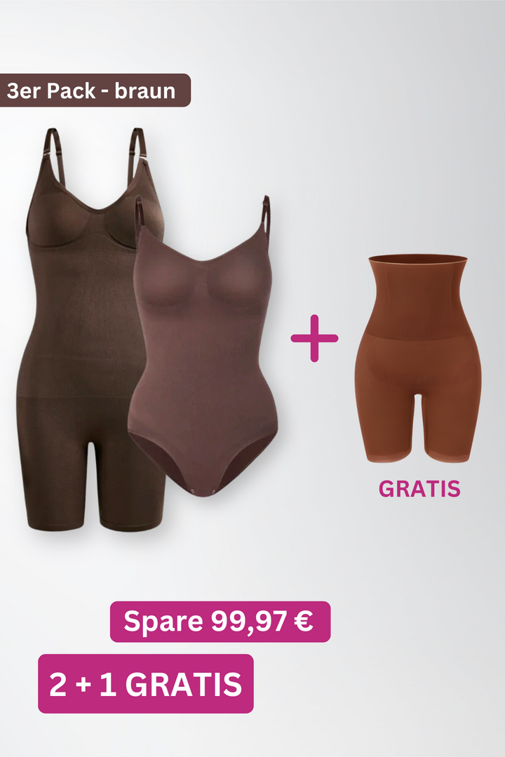 Bestseller Mix Bundle | Body mit Panty + Body mit Shorts + Highwaist Shorts