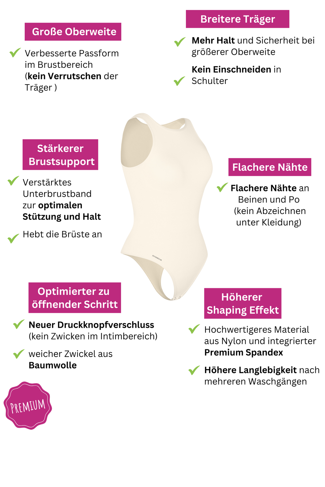 PREMIUM InvisiShape | Eco 🌱 Shaping Body Hochgeschlossen