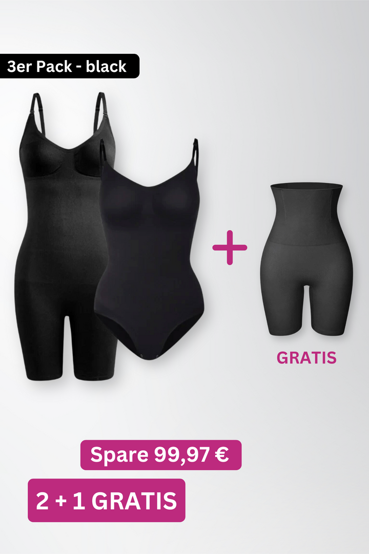 Bestseller Mix Bundle | Body mit Panty + Body mit Shorts + Highwaist Shorts