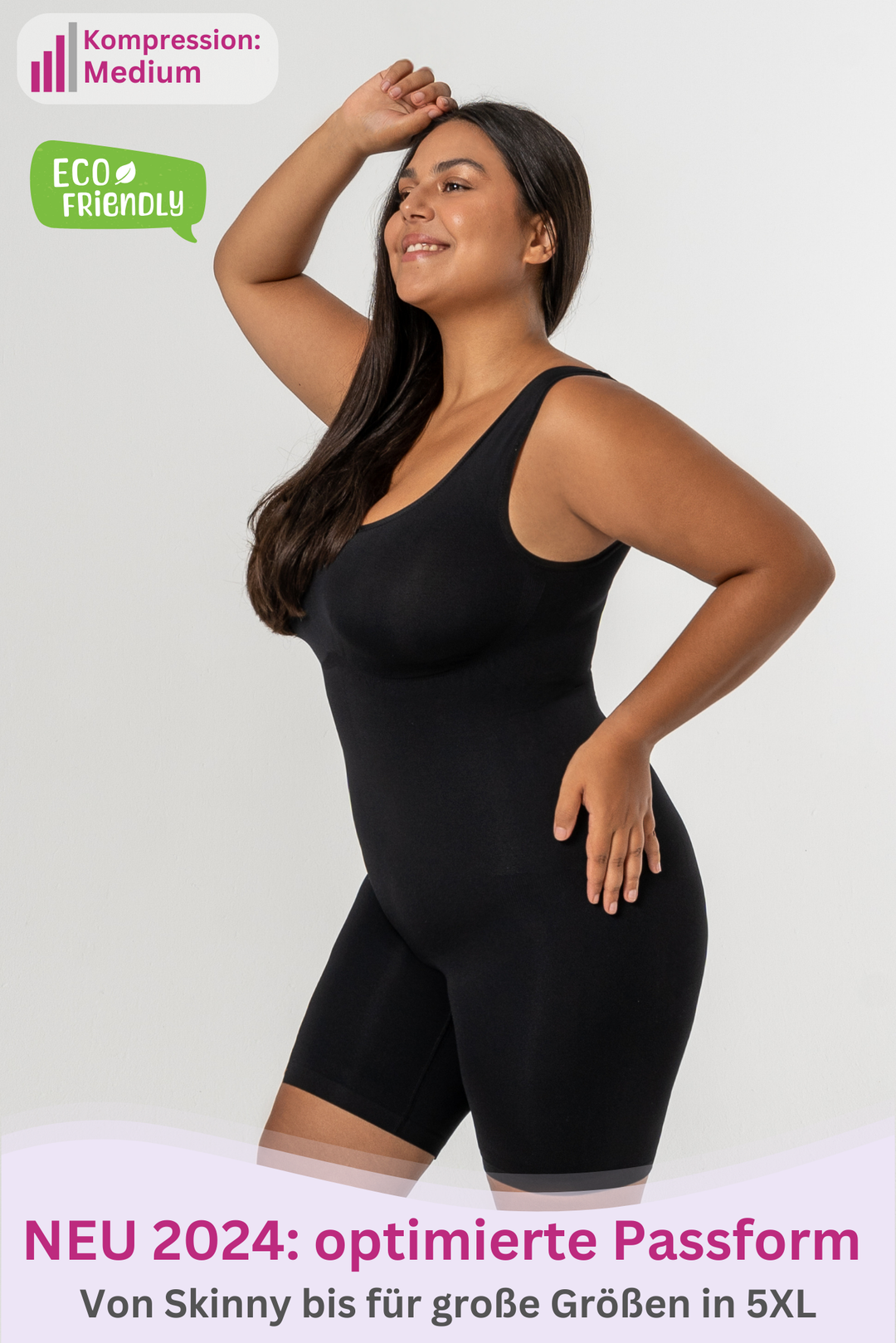 PREMIUM InvisiShape | Eco 🌱 Shaping Body mit Shorts hoher Rücken