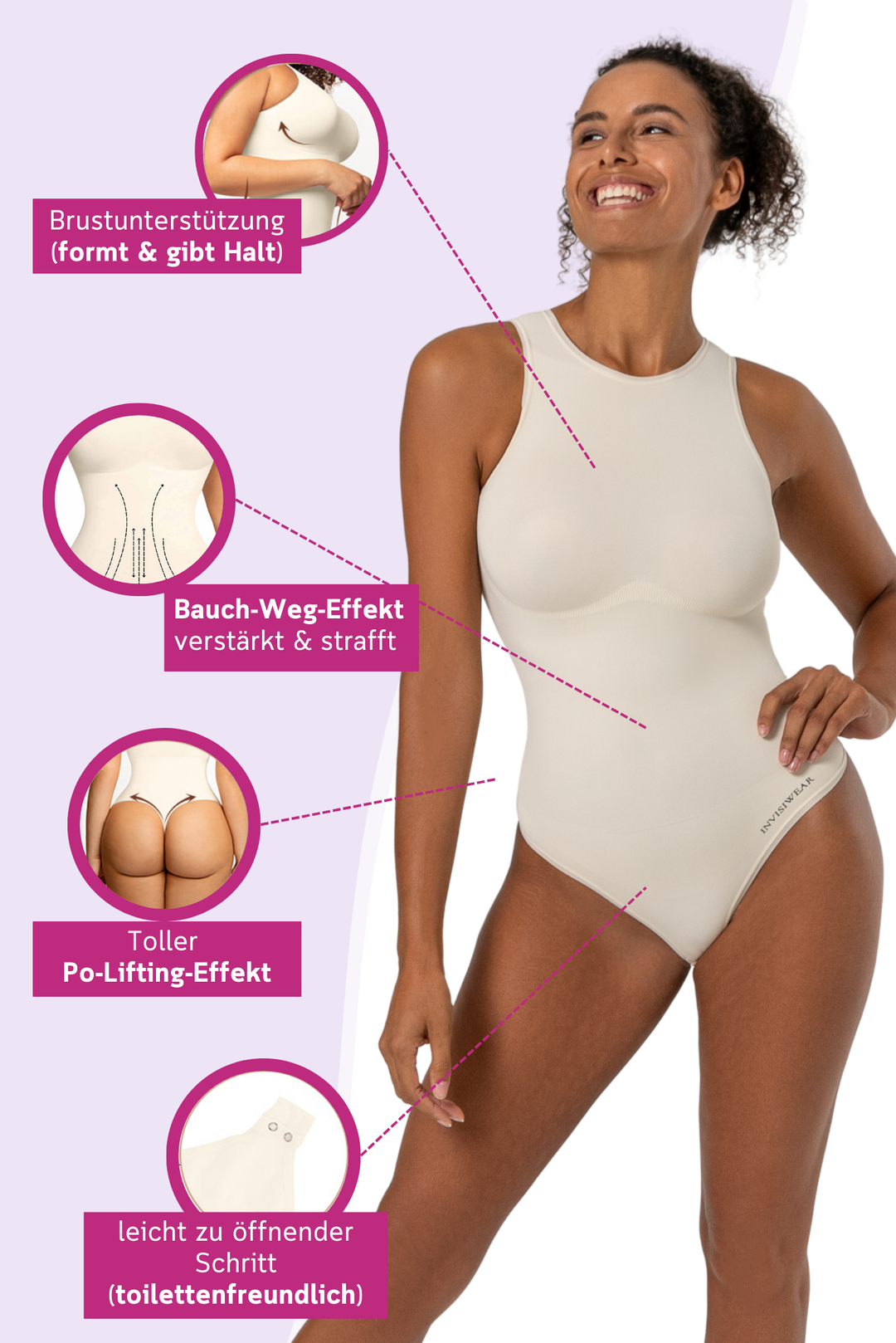 PREMIUM InvisiShape | Eco 🌱 Shaping Body Hochgeschlossen