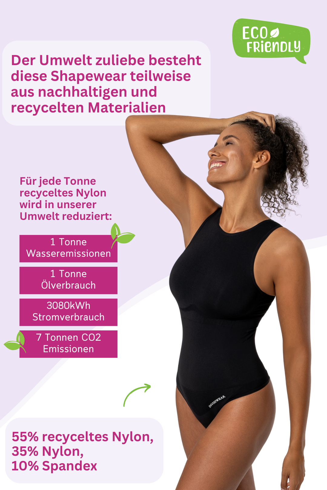 PREMIUM InvisiShape | Eco 🌱 Shaping Body Hochgeschlossen