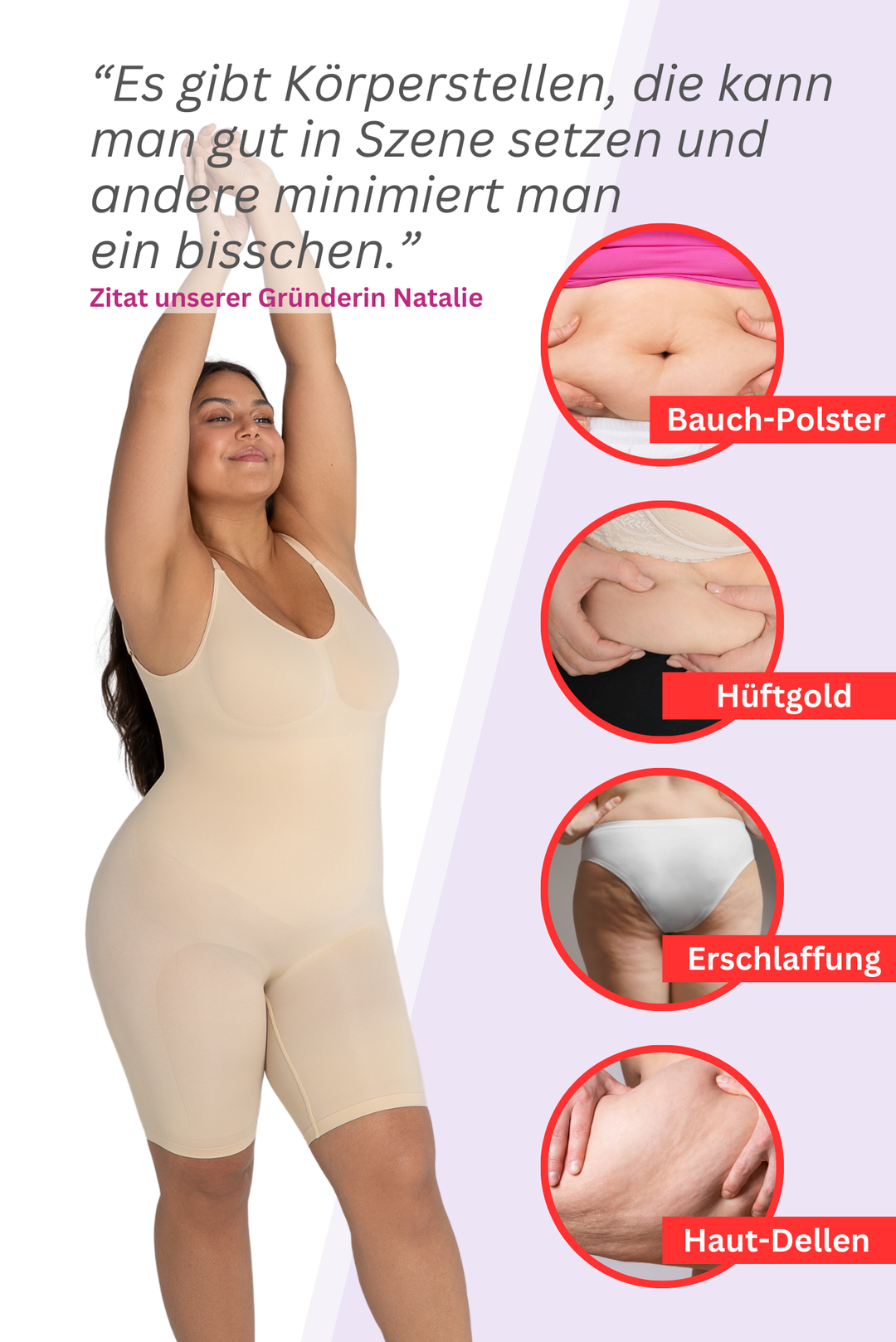 PREMIUM InvisiShape - Shaping Body Shorts rückenfrei