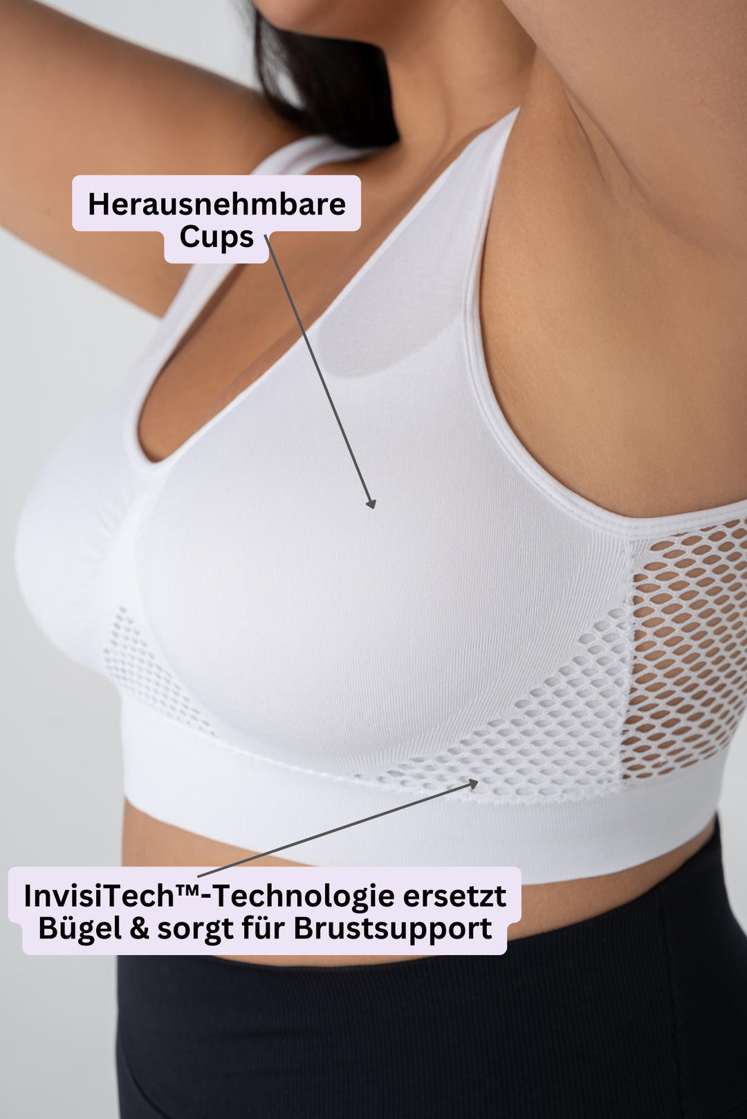 InvisiBra "Air" - Bügelloser bequemer Sport-BH