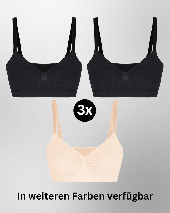 InvisiBra "Soft" 1.0 - Bügelloser BH zum Reinschlüpfen - 3er Set