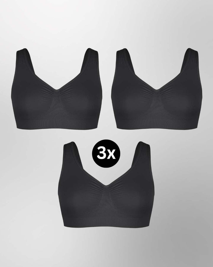 InvisiBra "Soft" 2.0 - Bügelloser BH mit breiten Komfort-Trägern - 3er Set