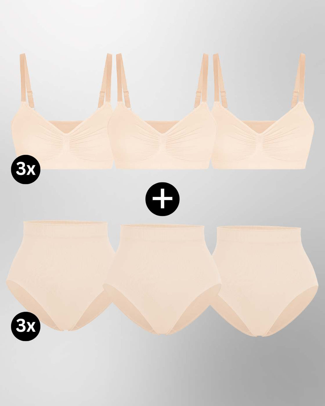 InvisiBra "Soft" 1.0 & InvisiBrief "Soft" - BH und Panty - 6er Set