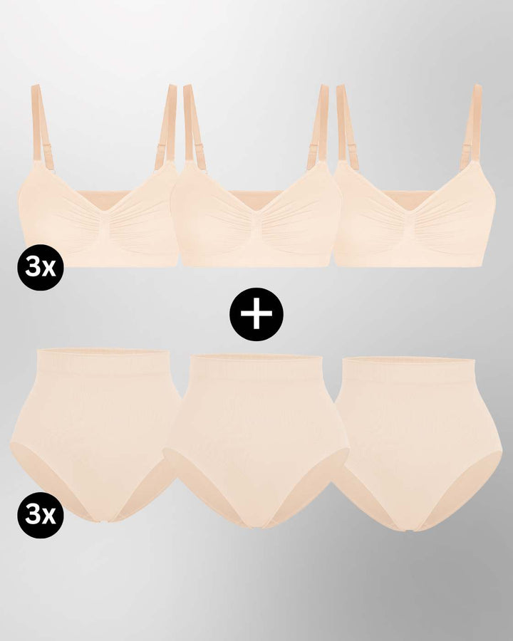 InvisiBra "Soft" 1.0 & InvisiBrief "Soft" - BH und Panty - 6er Set