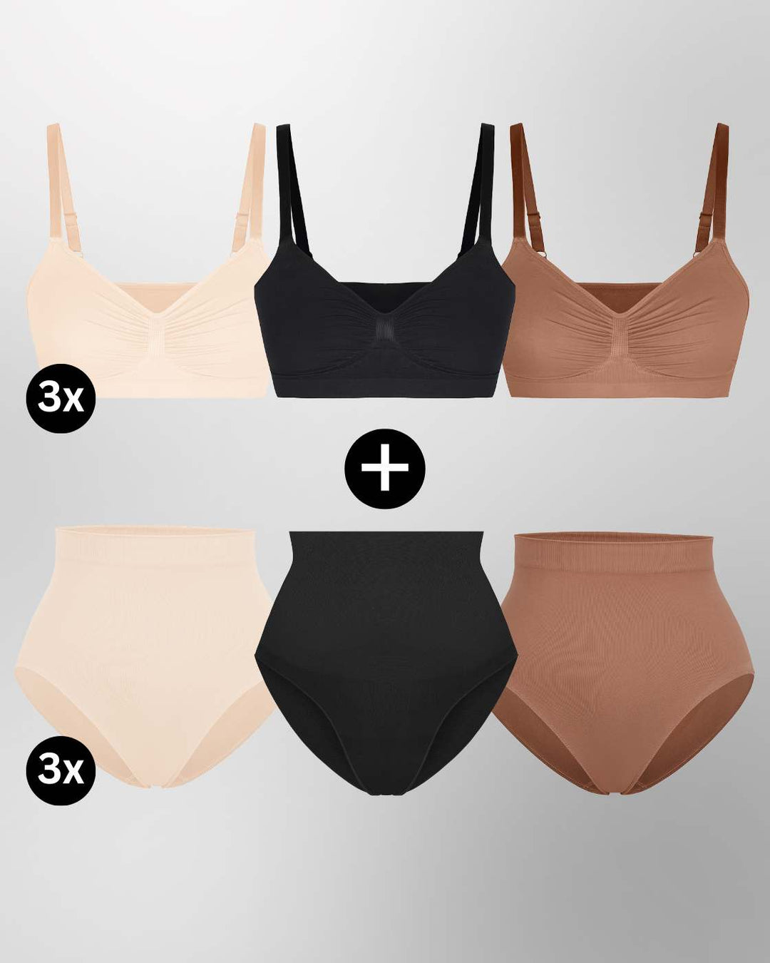InvisiBra "Soft" 1.0 & InvisiBrief "Soft" - BH und Panty - 6er Set