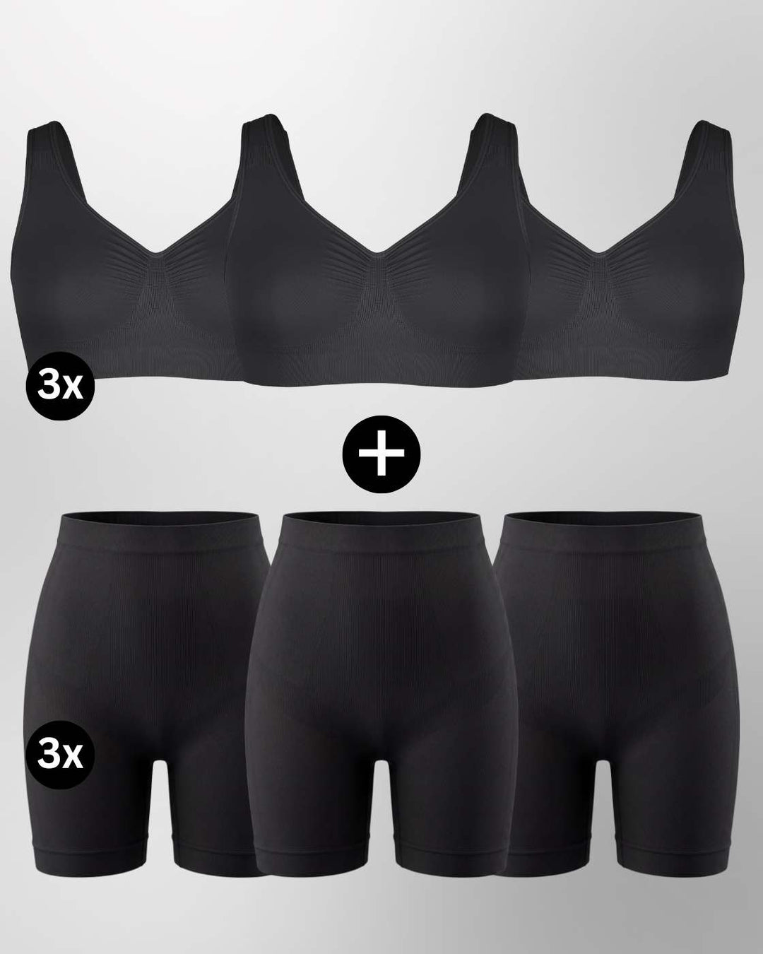 InvisiBra "Soft" 2.0 & Shaping Shorts "Soft" - BH und Shorts - 6er Set