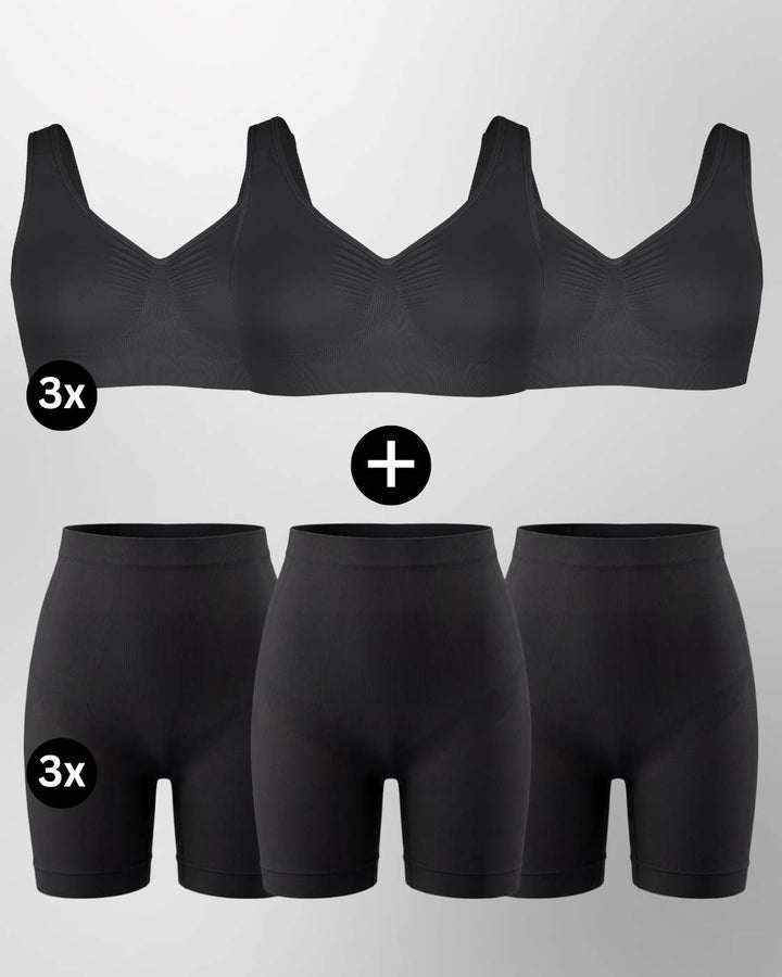InvisiBra "Soft" 2.0 & Shaping Shorts "Soft" - BH und Shorts - 6er Set