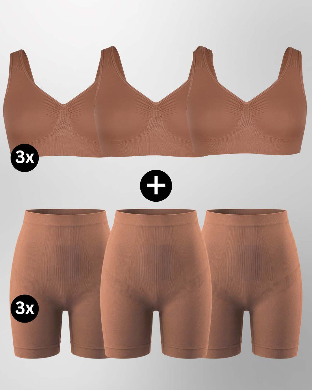 InvisiBra "Soft" 2.0 & Shaping Shorts "Soft" - BH und Shorts - 6er Set