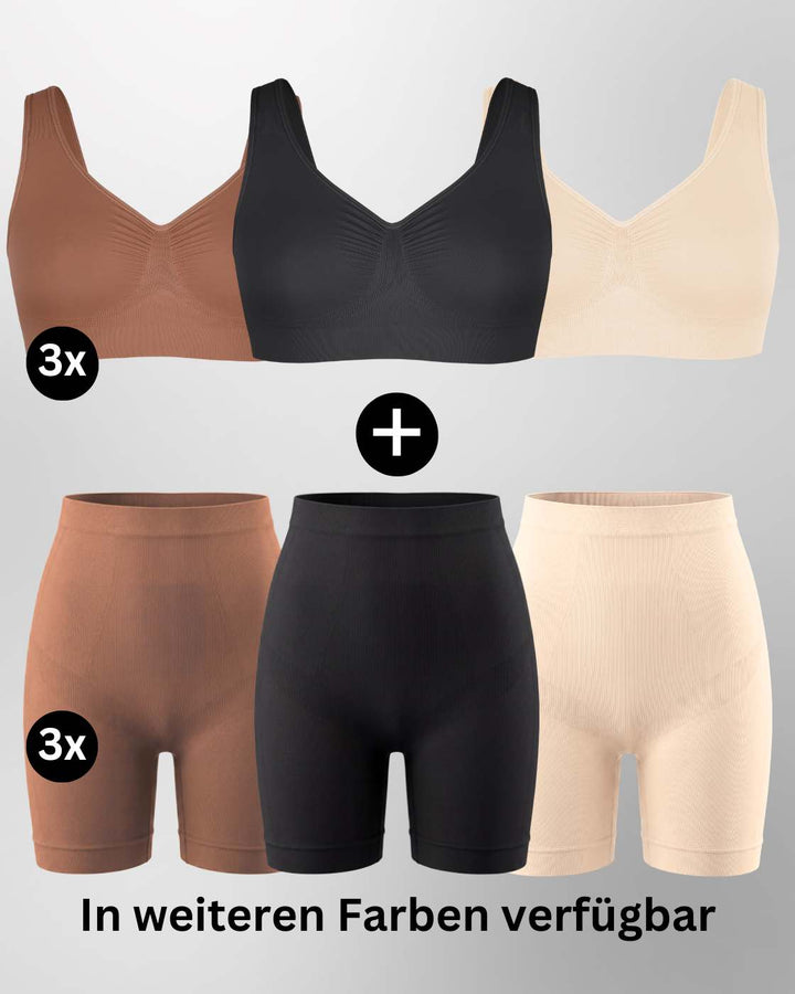 InvisiBra "Soft" 2.0 & Shaping Shorts "Soft" - BH und Shorts - 6er Set