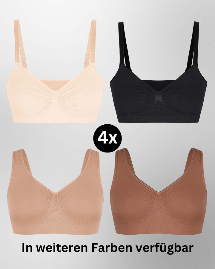 InvisiBra "Soft" 1.0 & 2.0 - Bügellose BHs zum Reinschlüpfen - 4er Set