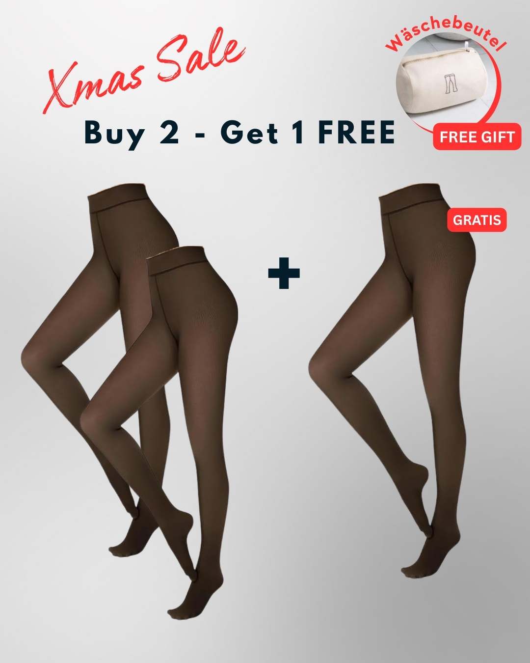 InvisiTights™ - Lined Tights (2025 version) with lined foot