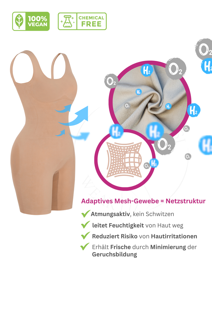 PREMIUM InvisiShape | Eco 🌱 Shaping Body mit Shorts hoher Rücken