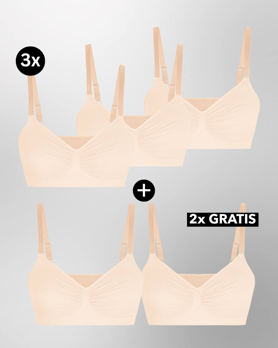 PREMIUM InvisiShape - InvisiBra "Soft" 1.0 - 5er Set