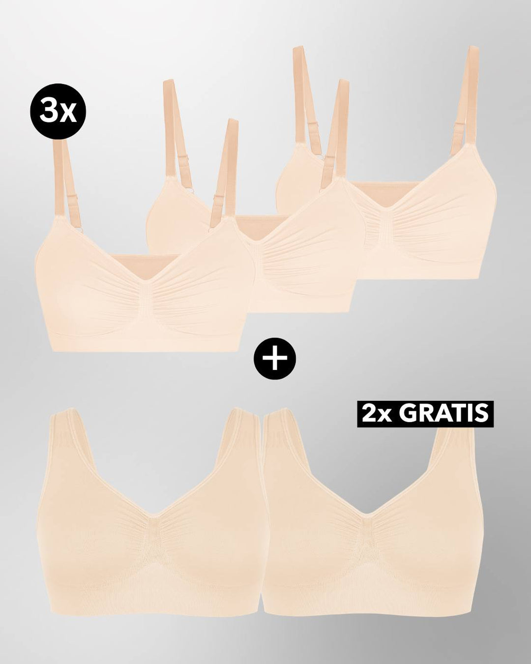 PREMIUM - InvisiBra "Soft" 1.0 & 2.0 - 5er Set