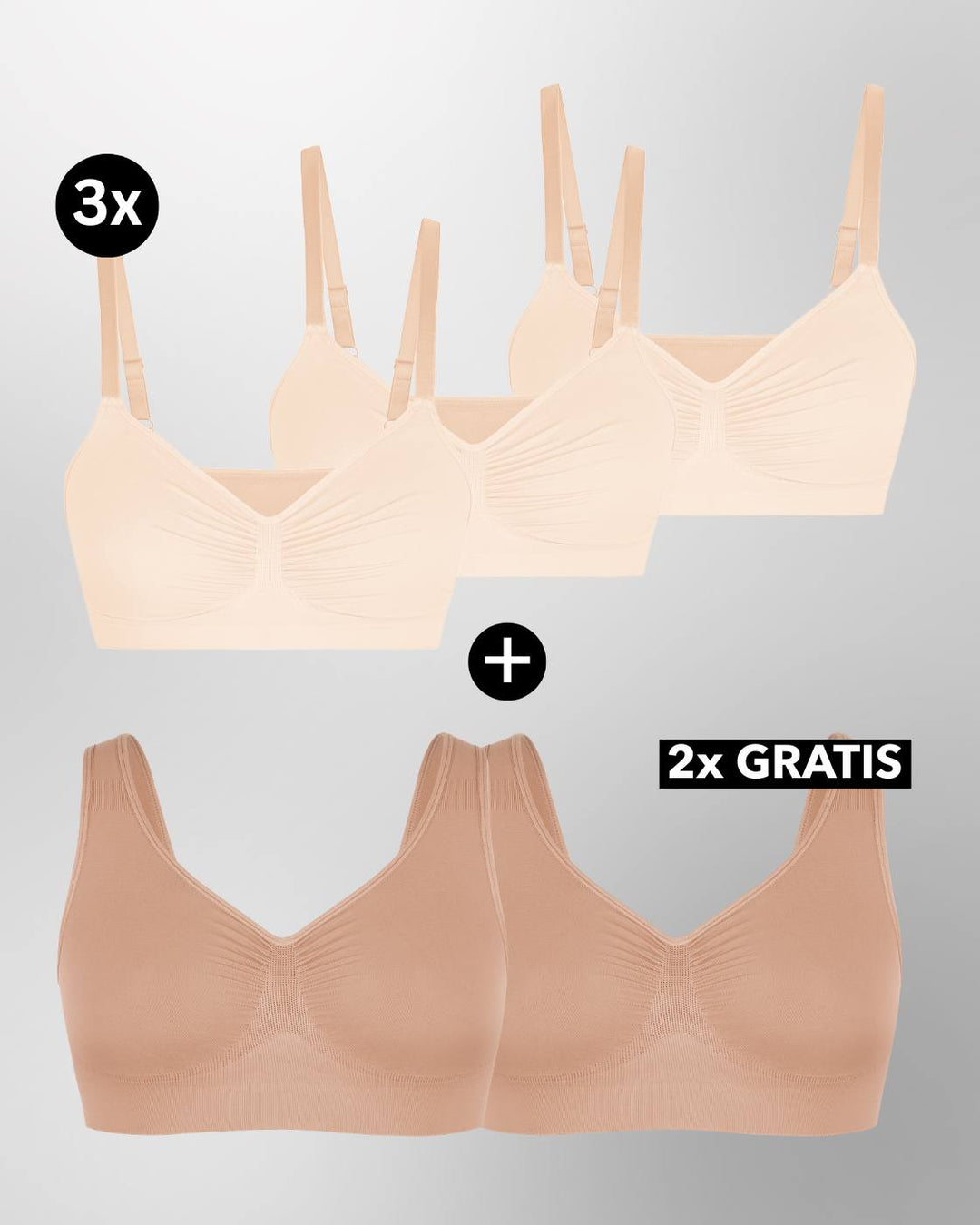 PREMIUM - InvisiBra "Soft" 1.0 & 2.0 - 5er Set