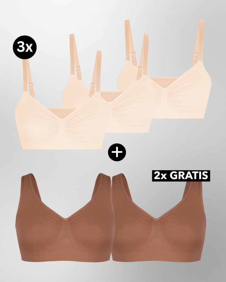 PREMIUM - InvisiBra "Soft" 1.0 & 2.0 - 5er Set
