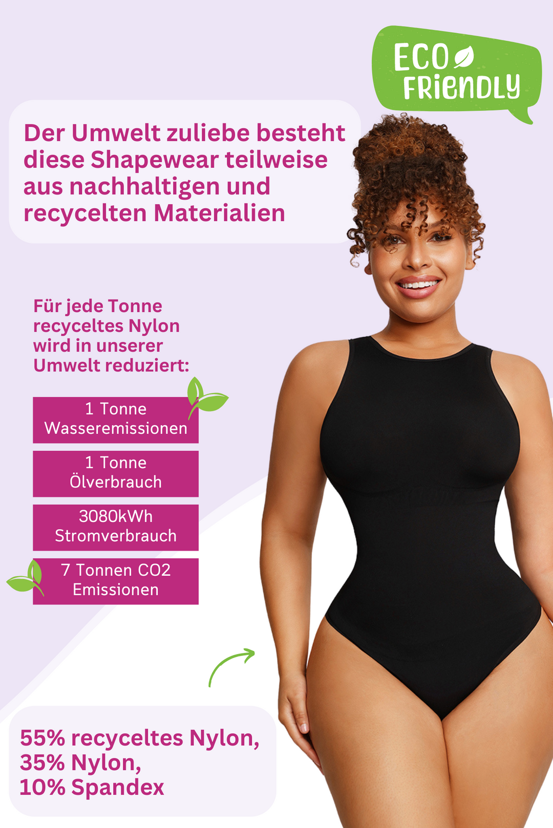 PREMIUM InvisiShape | Eco 🌱 Shaping Body Hochgeschlossen