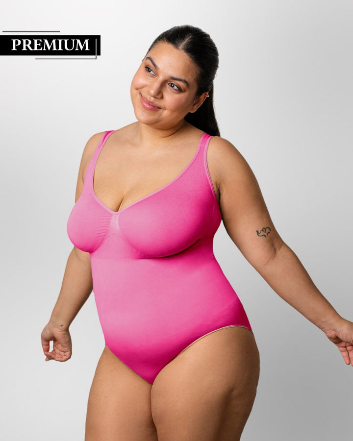 PREMIUM InvisiShape - Shaping Body Panty mit extra breiten Trägern - Pink Oktober