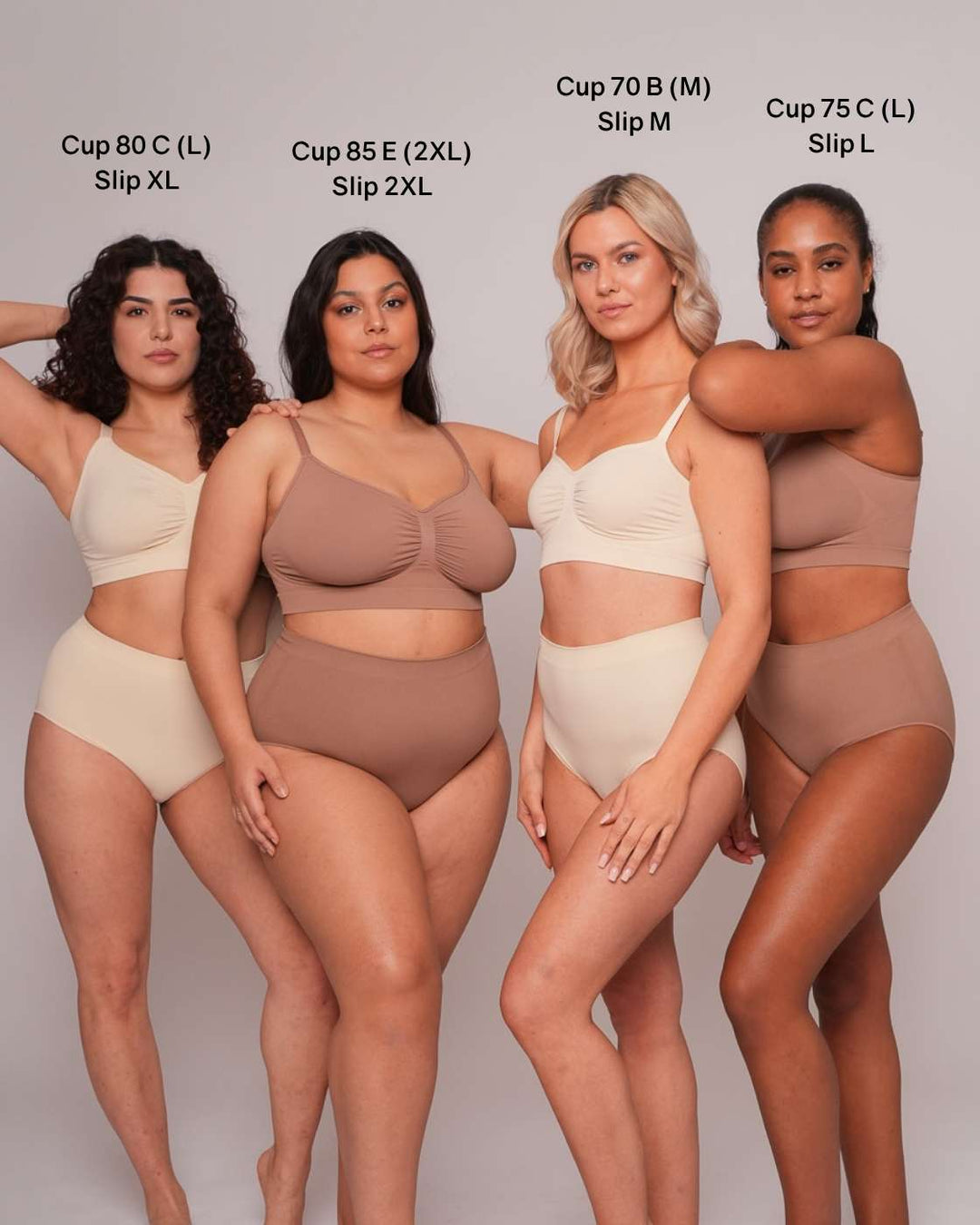 InvisiBra "Soft" 1.0 & 2.0 - Bügellose BHs zum Reinschlüpfen - 4er Set