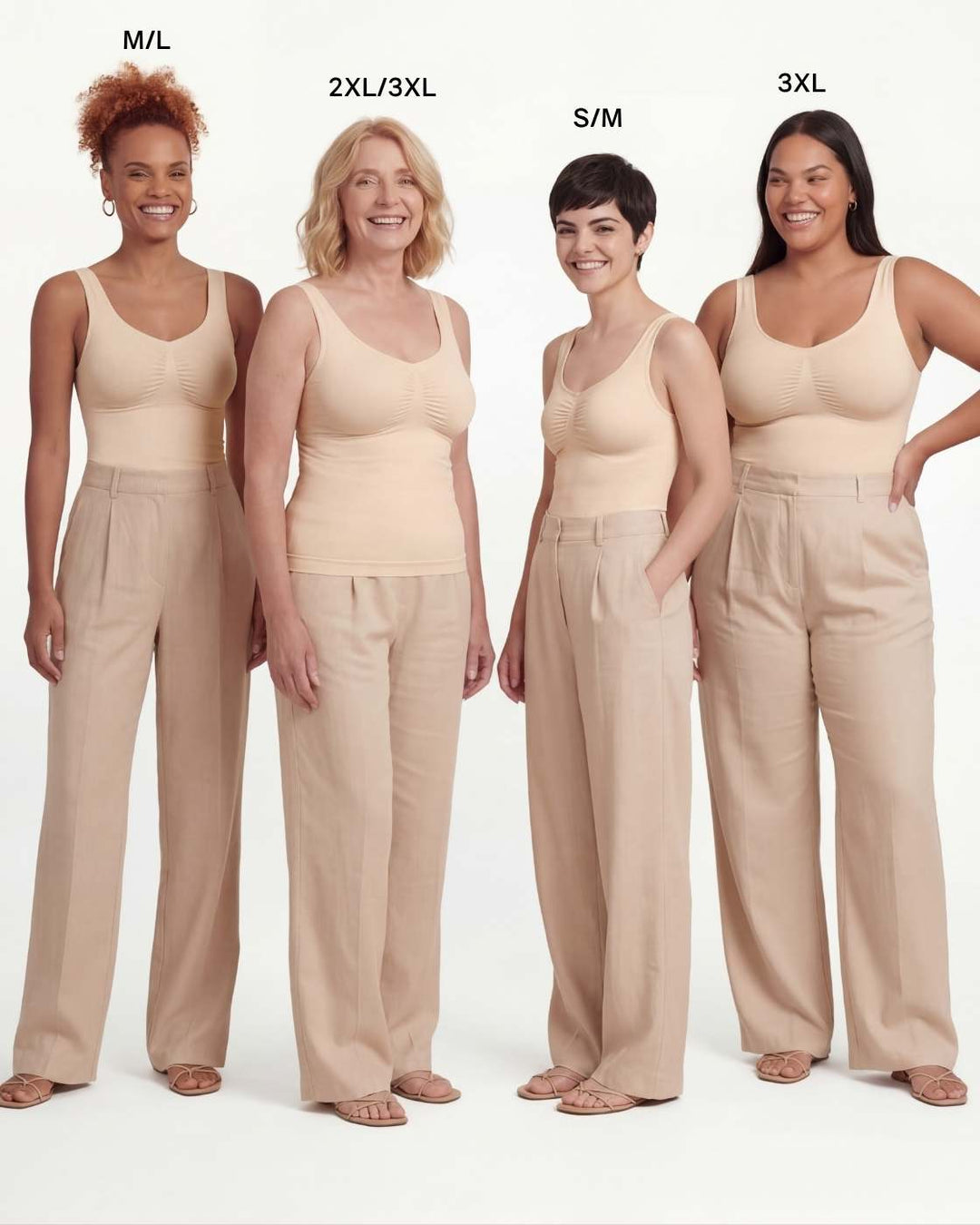 PREMIUM InvisiShape - Shaping Top mit Raffung - 3er Set