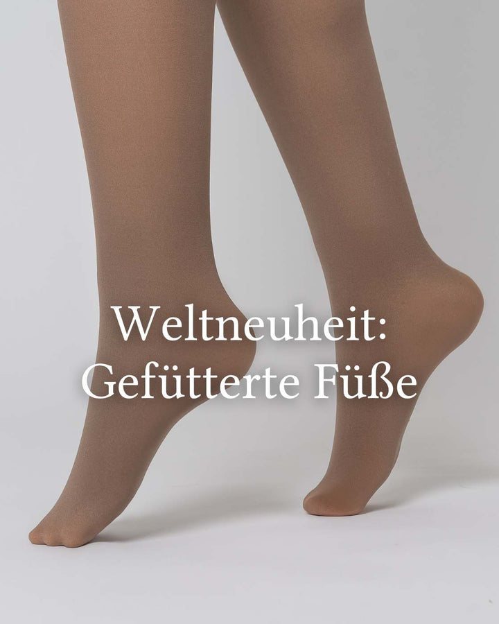 InvisiTights™ | gefütterte Strumpfhose (2025 Version) mit gefüttertem Fuß