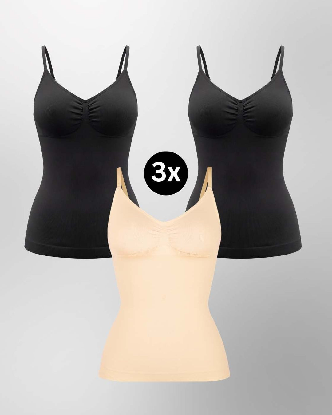 PREMIUM InvisiShape - Top mit verstellbaren Trägern - 3er Set