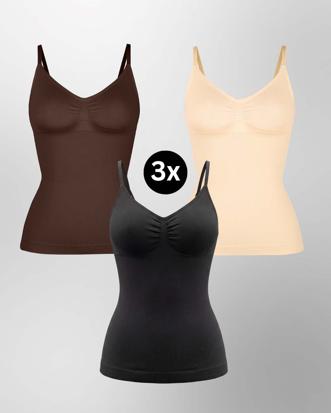 PREMIUM InvisiShape - Top mit verstellbaren Trägern - 3er Set