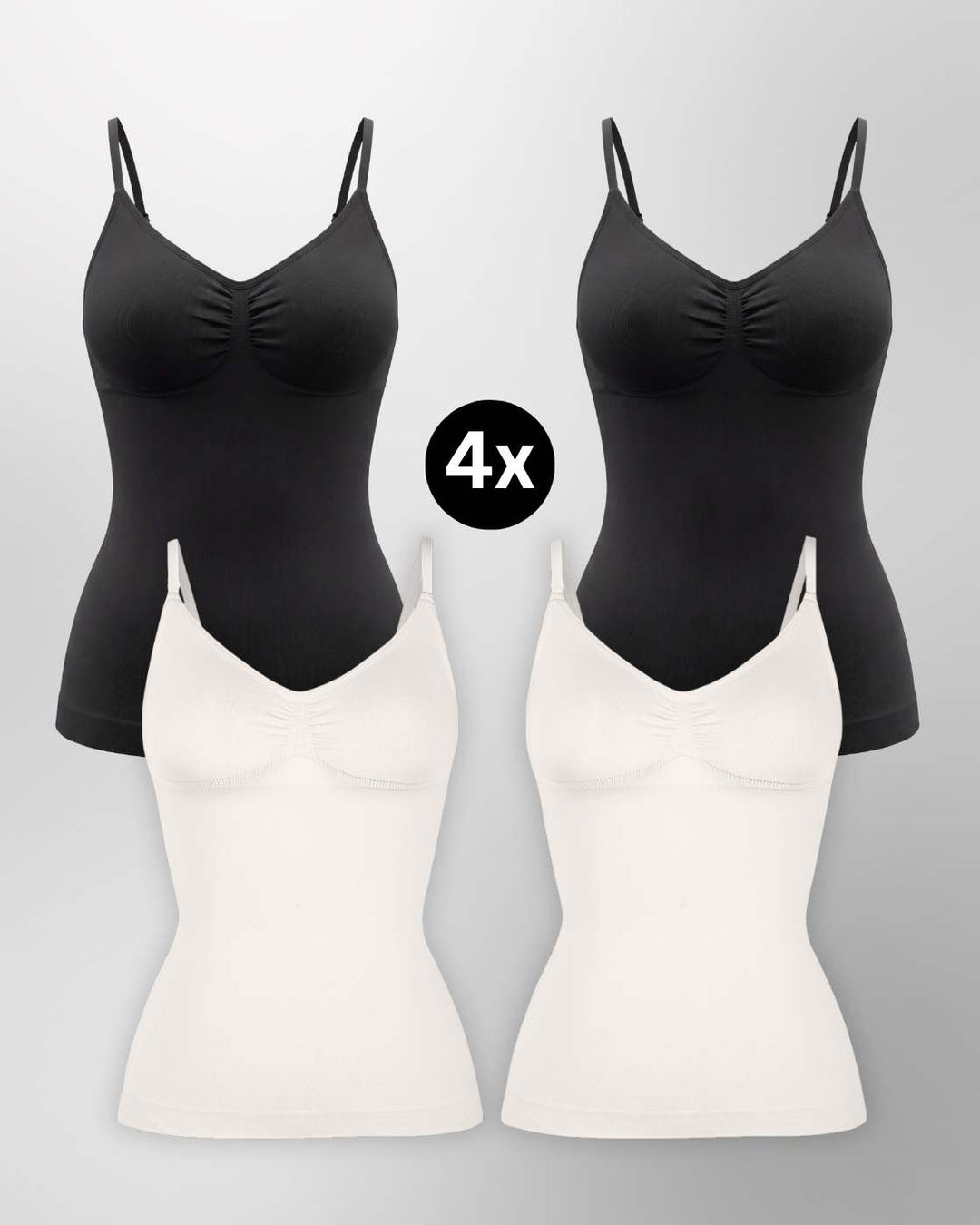 PREMIUM InvisiShape - Top mit verstellbaren Trägern - 4er Set