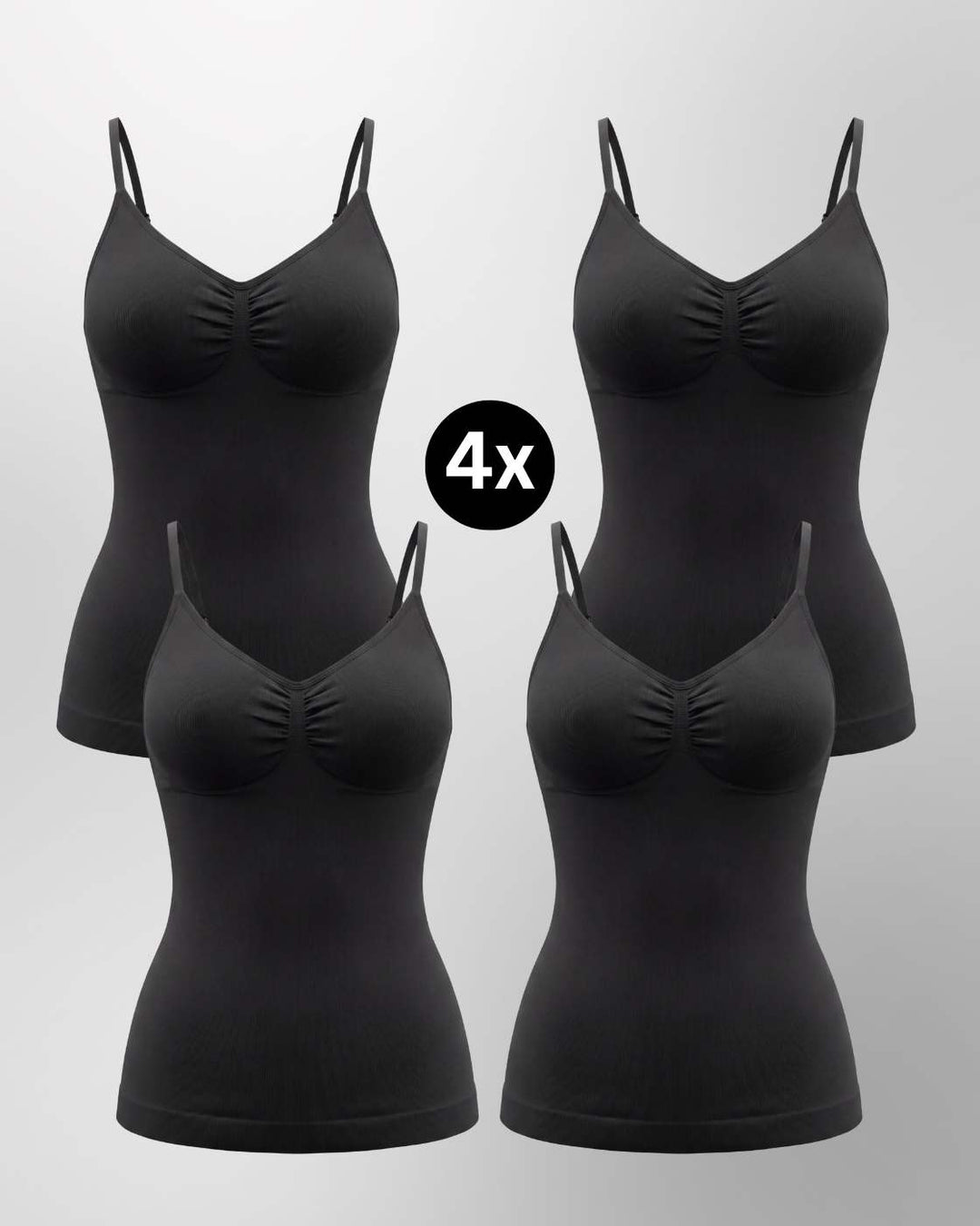 PREMIUM InvisiShape - Top mit verstellbaren Trägern - 4er Set