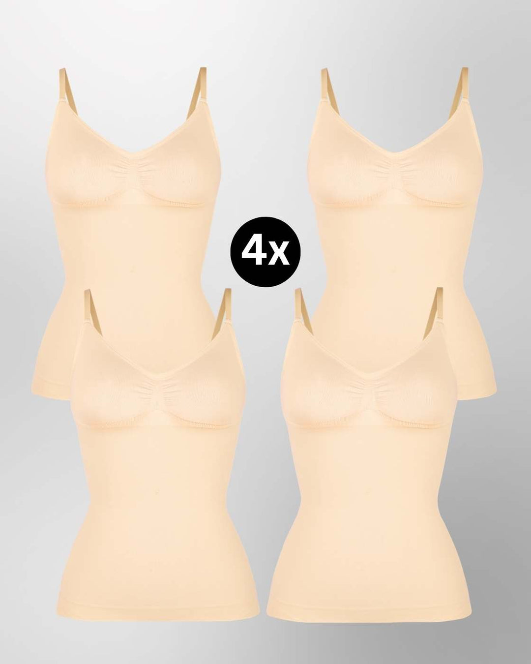 PREMIUM InvisiShape - Top mit verstellbaren Trägern - 4er Set