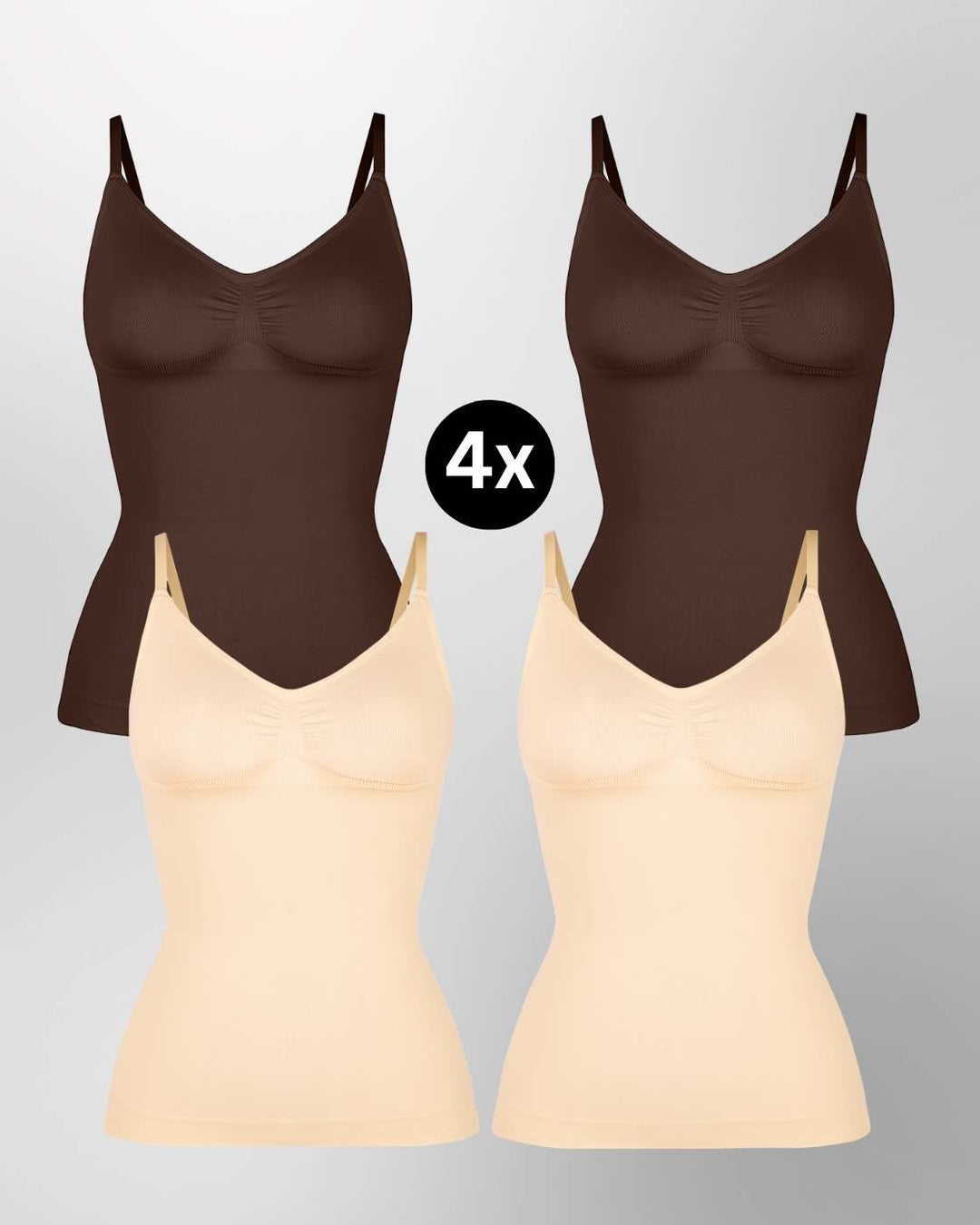 PREMIUM InvisiShape - Top mit verstellbaren Trägern - 4er Set