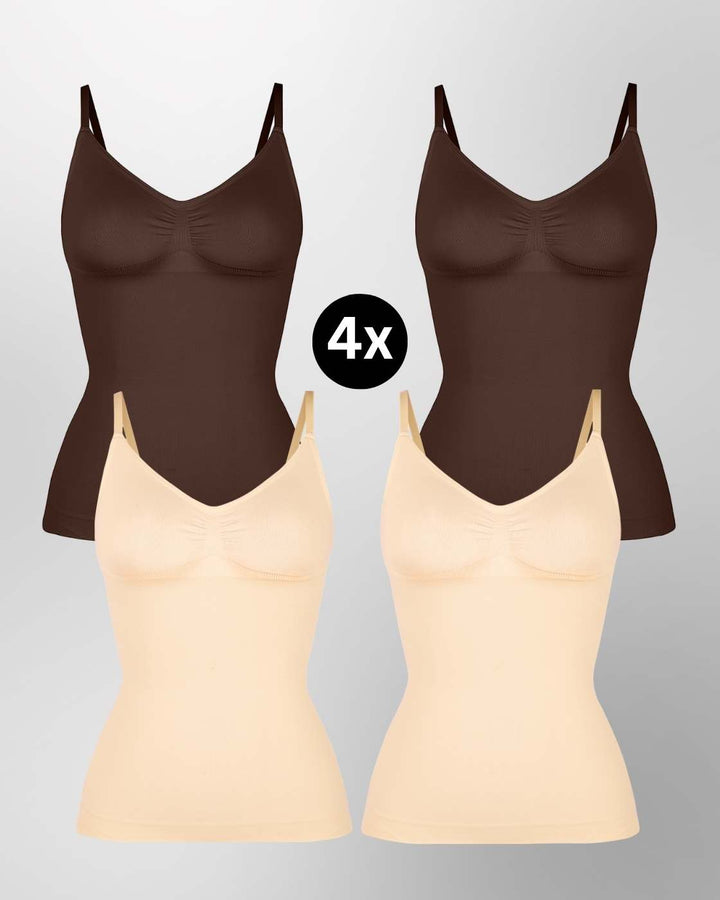 PREMIUM InvisiShape - Top mit verstellbaren Trägern - 4er Set