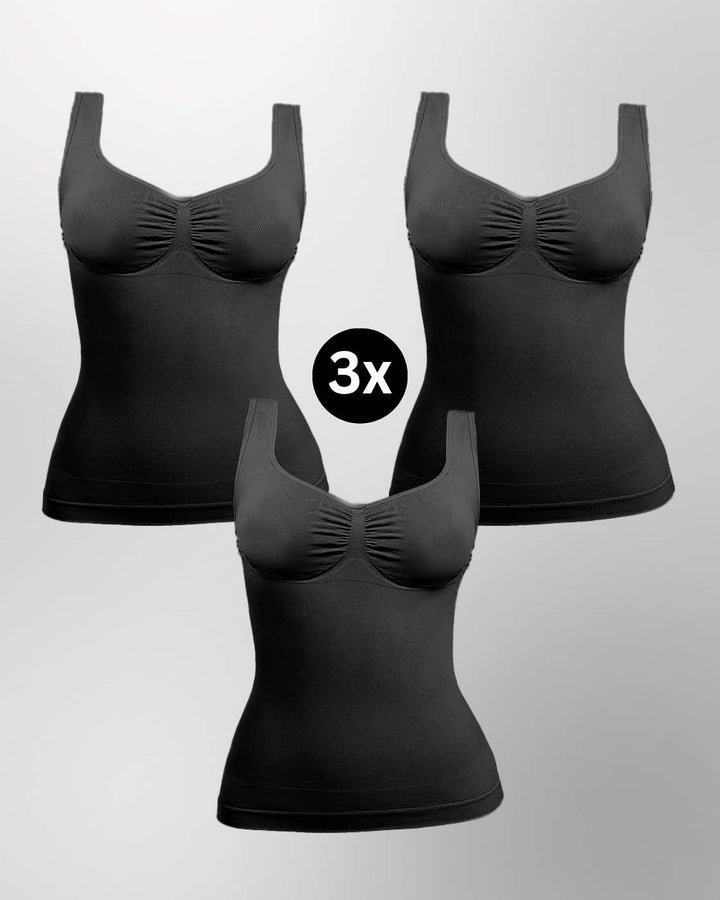 PREMIUM InvisiShape - Shaping Top mit Raffung - 3er Set