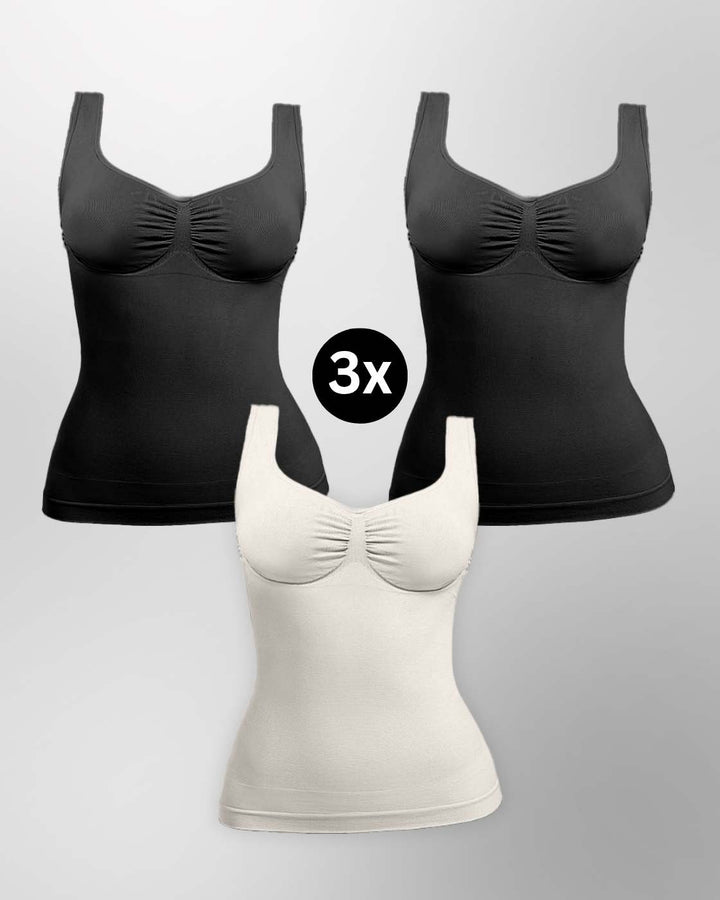 PREMIUM InvisiShape - Shaping Top mit Raffung - 3er Set