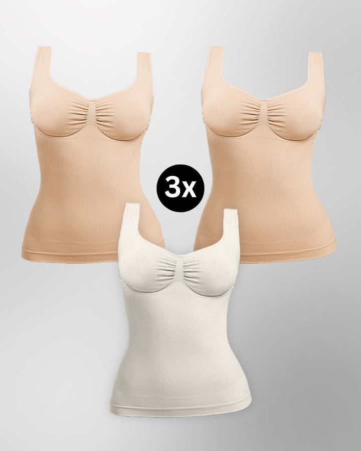 PREMIUM InvisiShape - Shaping Top mit Raffung - 3er Set