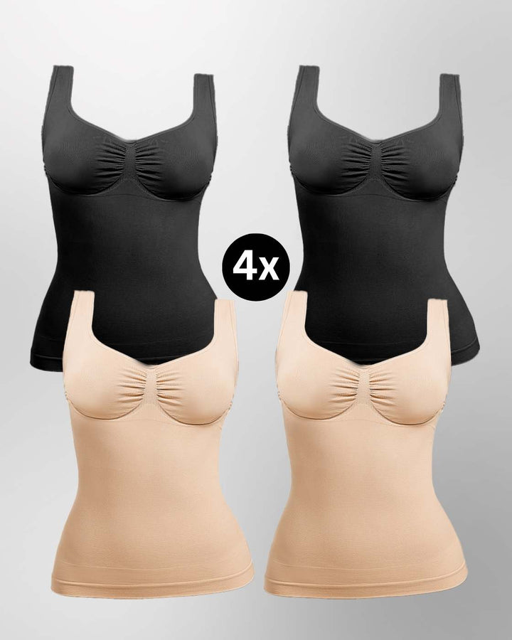PREMIUM InvisiShape - Shaping Top mit Raffung - 4er Set