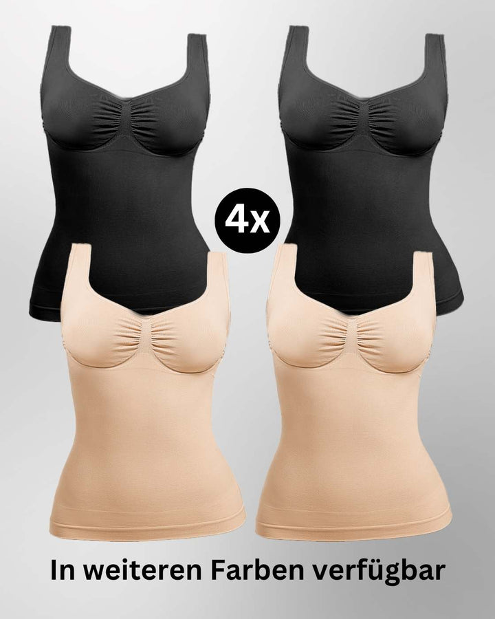 PREMIUM InvisiShape - Shaping Top mit Raffung - 4er Set