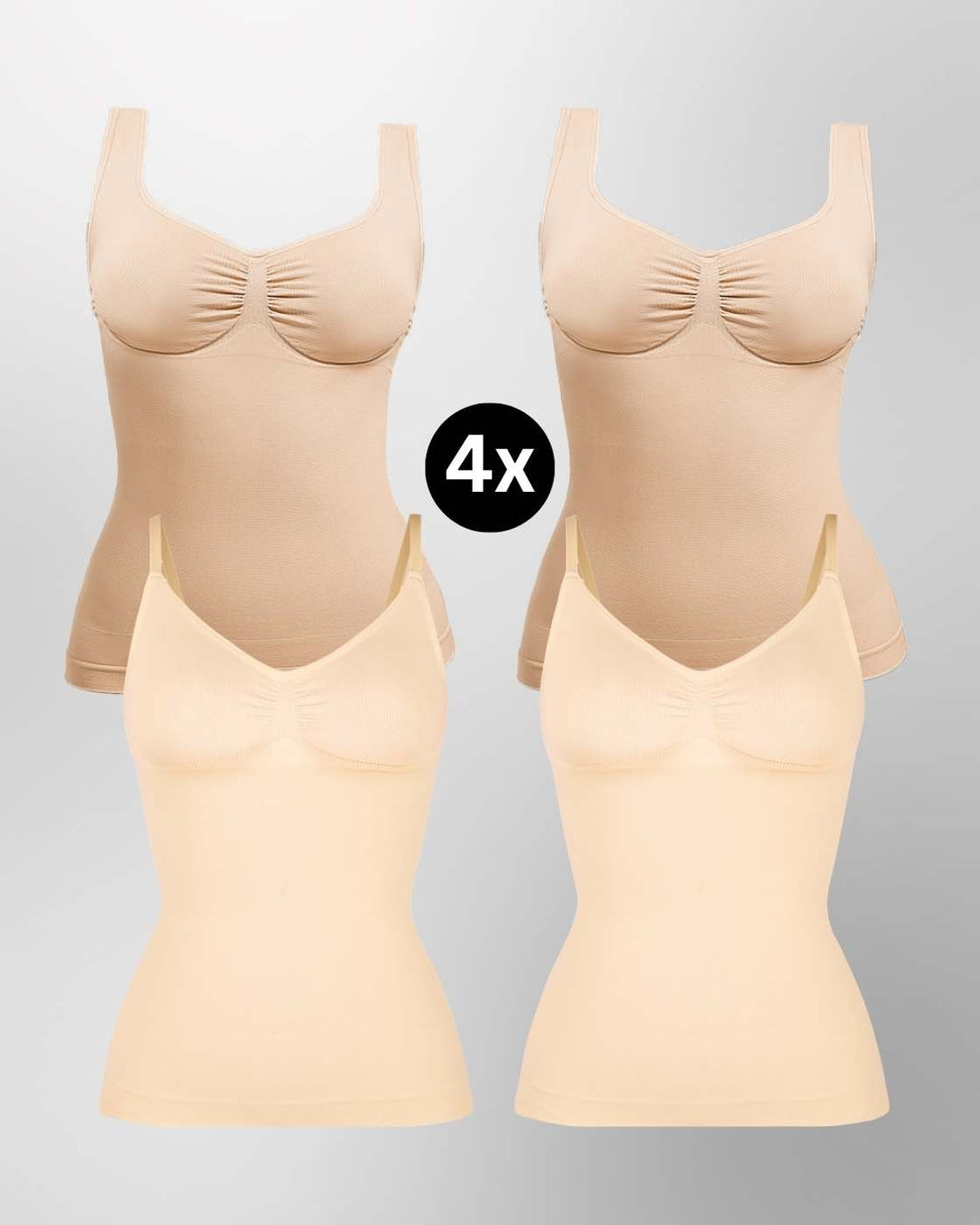 PREMIUM InvisiShape - Bestseller Shaping Tops - 4er Set