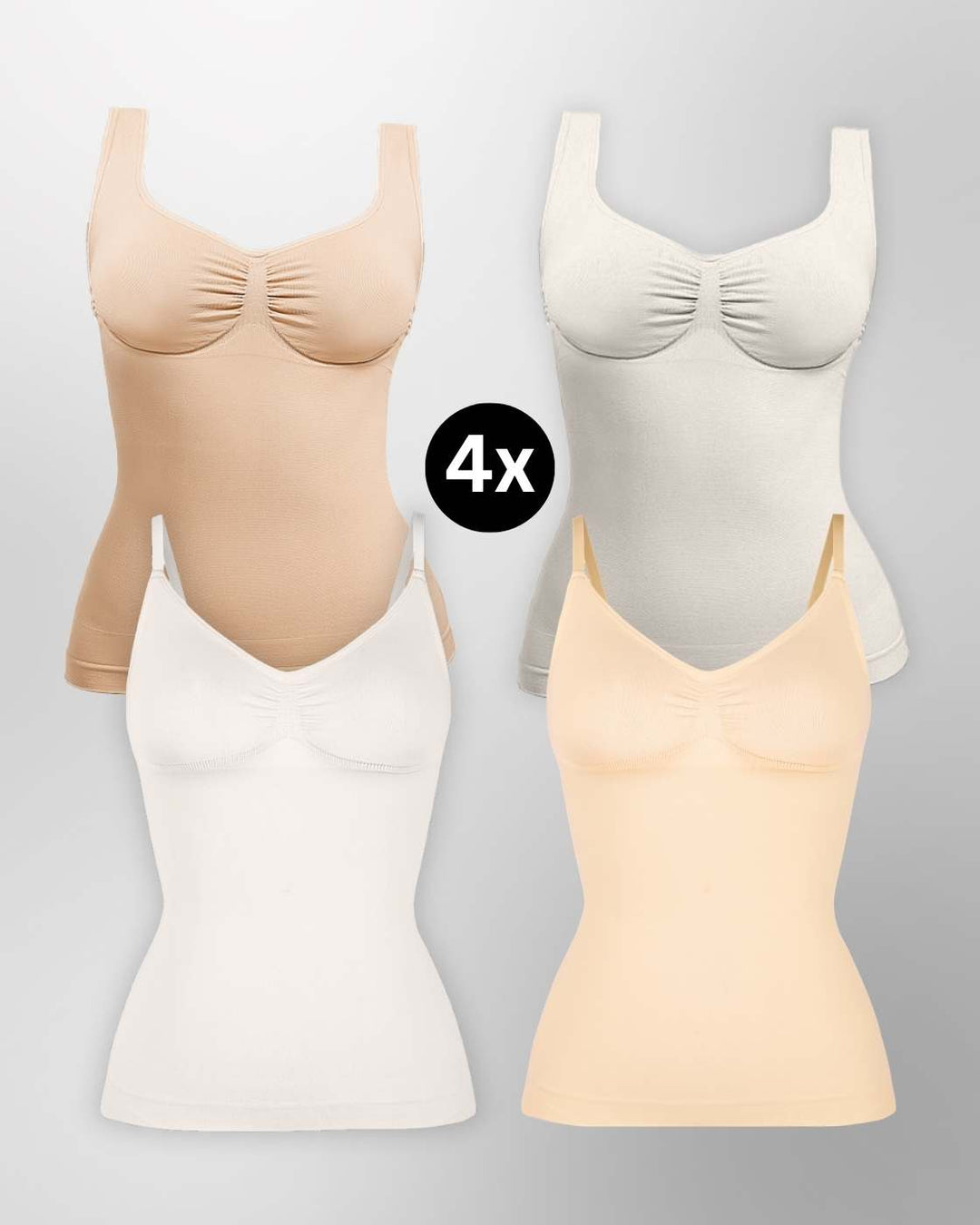 PREMIUM InvisiShape - Bestseller Shaping Tops - 4er Set