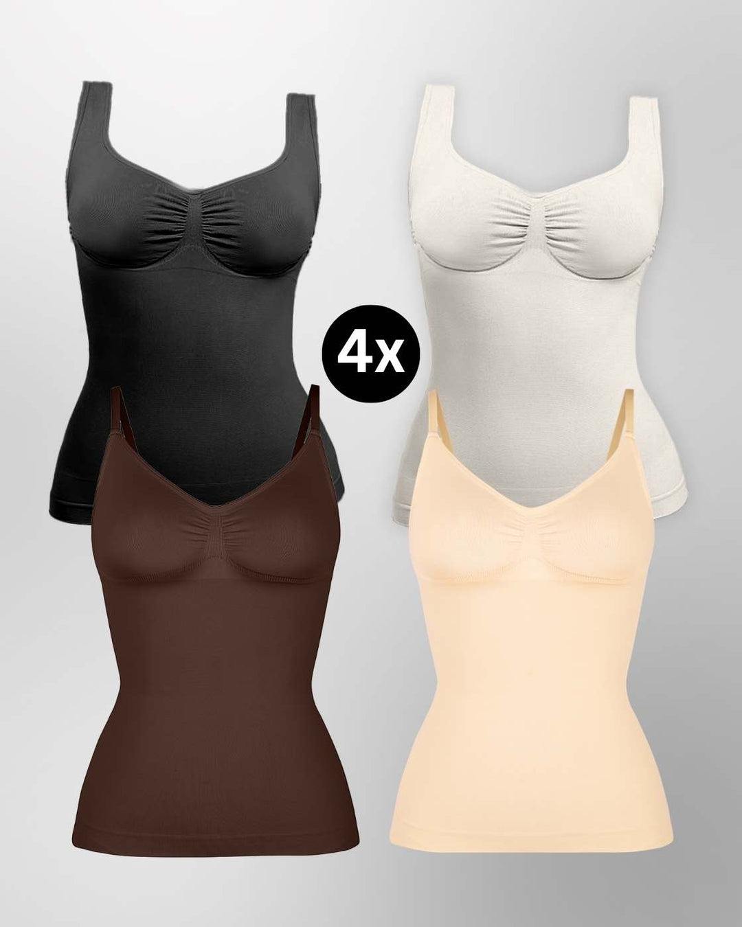 PREMIUM InvisiShape - Bestseller Shaping Tops - 4er Set