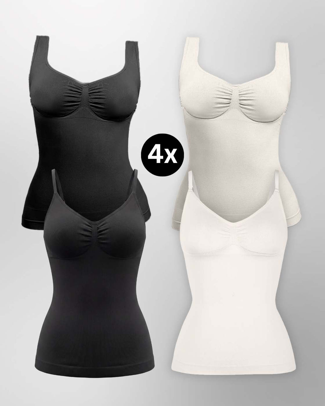 PREMIUM InvisiShape - Bestseller Shaping Tops - 4er Set