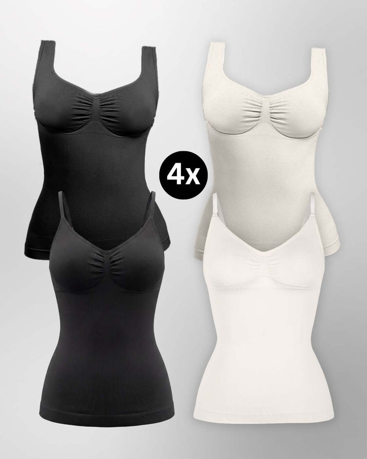 PREMIUM InvisiShape - Bestseller Shaping Tops - 4er Set