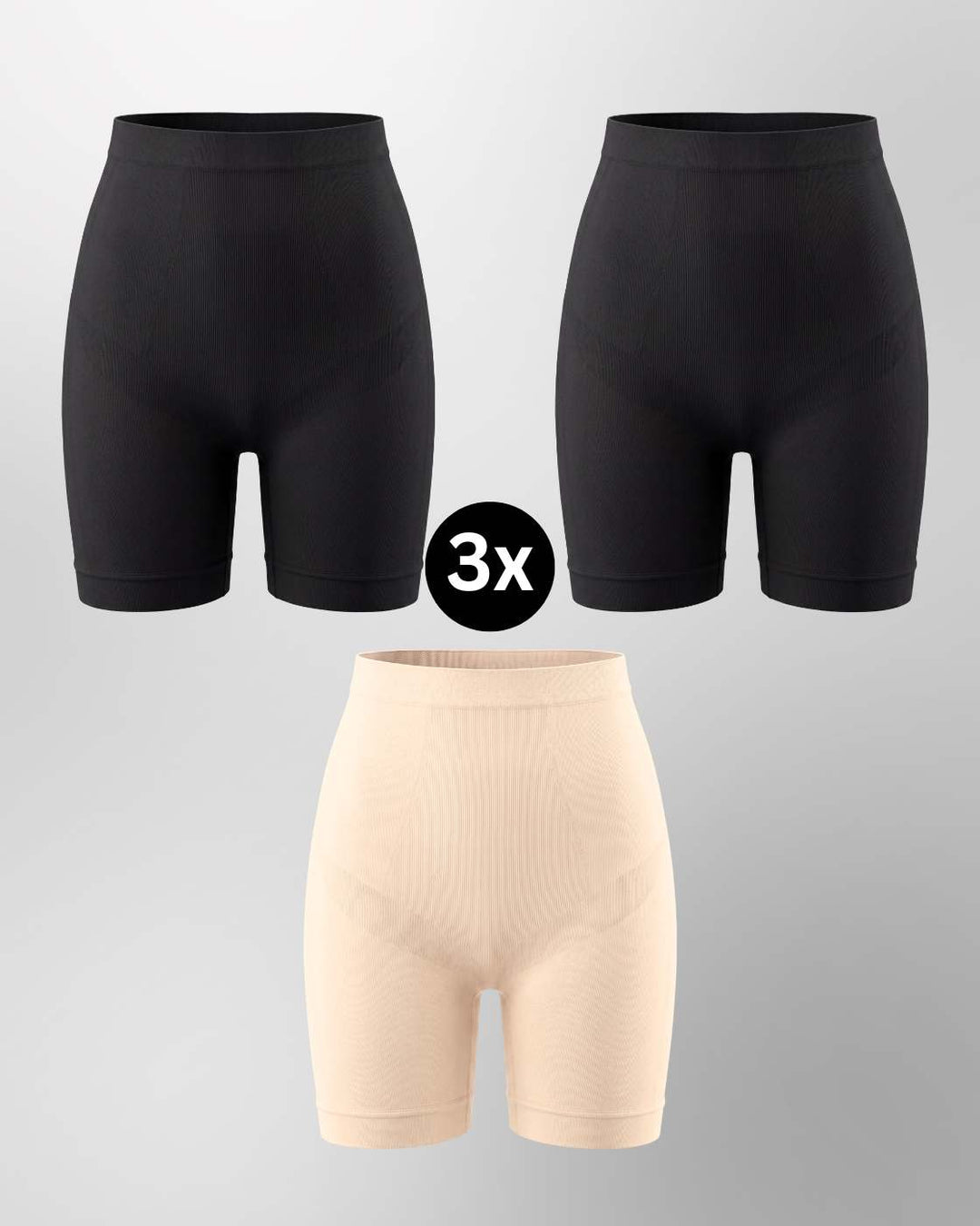 PREMIUM InvisiShape - Shaping Shorts "Soft" - 3er Set